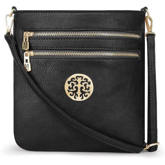 Handbags - Women's Multi-Pocket Crossbody Bag Adjustable Strap Vegan Leather Travel Purse